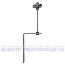 Держатель проводника на парапет L=100мм, оцинкованный