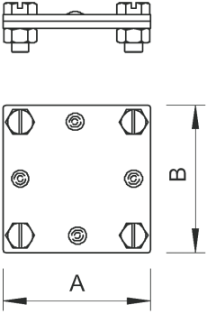 Соединитель крестовой полоса-полоса (256 A-DIN 30 FT)