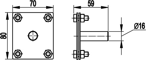 Соединитель вертикального заземлителя D16 мм NE1302 DKC