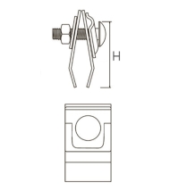 Держатель проводника 6-10 мм для фальца продольный, оцинкованный